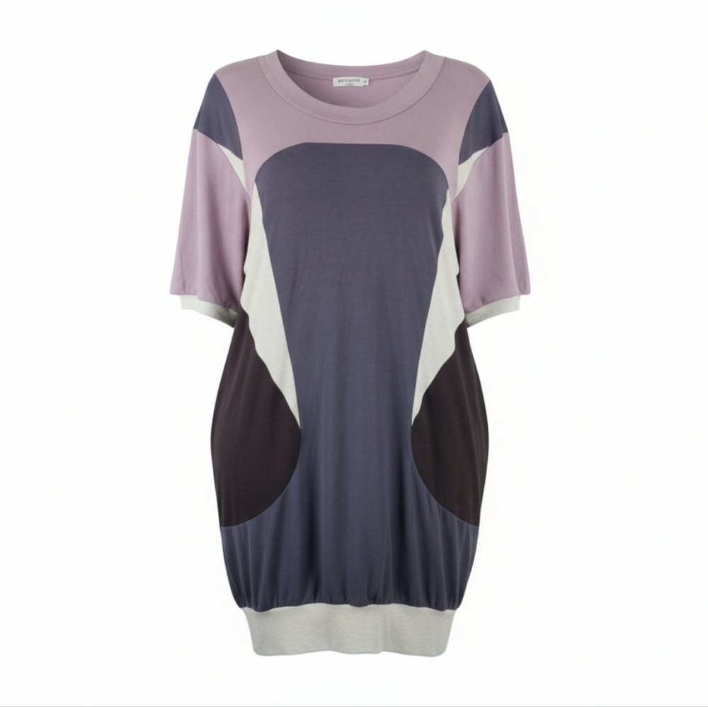 BCBGMAXAZRIA Runway Colorblock Oversized Dress Retro Small
